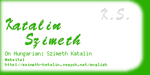 katalin szimeth business card